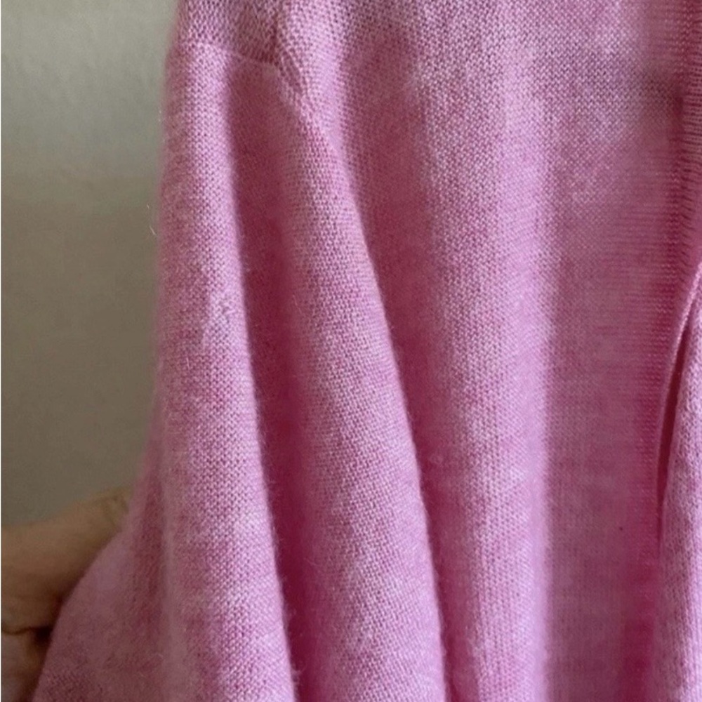 Eileen Fisher 100% Cashmere Pink Button Down Cardigan - Picture 9 of 10